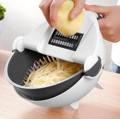 9 IN 1 MULTI-FUNCTIONAL VEGETABLE CUTTER WITH DRAIN BASKET